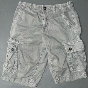 American Eagle Outfitters Light Gray Cargo Shorts - Pocketed Utility Style